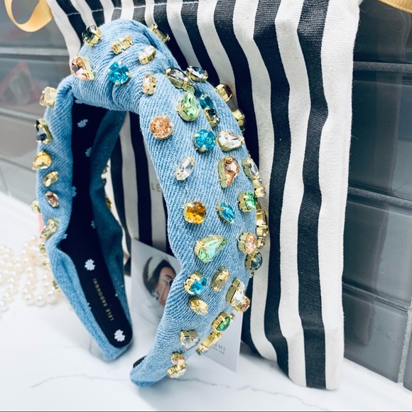 LELE SADOUGHI DENIM CANDY JEWELED HEADBAND main image 12